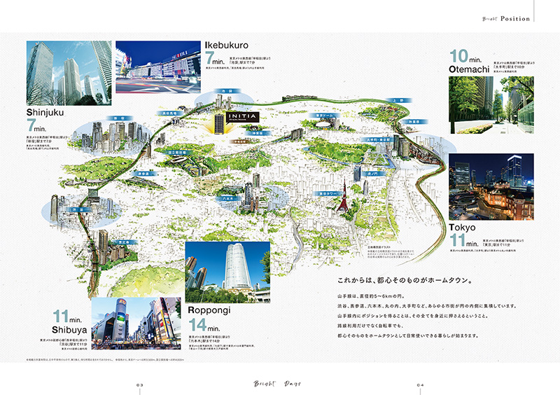 新宿早稲田のマンション「INTIA」のパンフレットのプレビュー画像